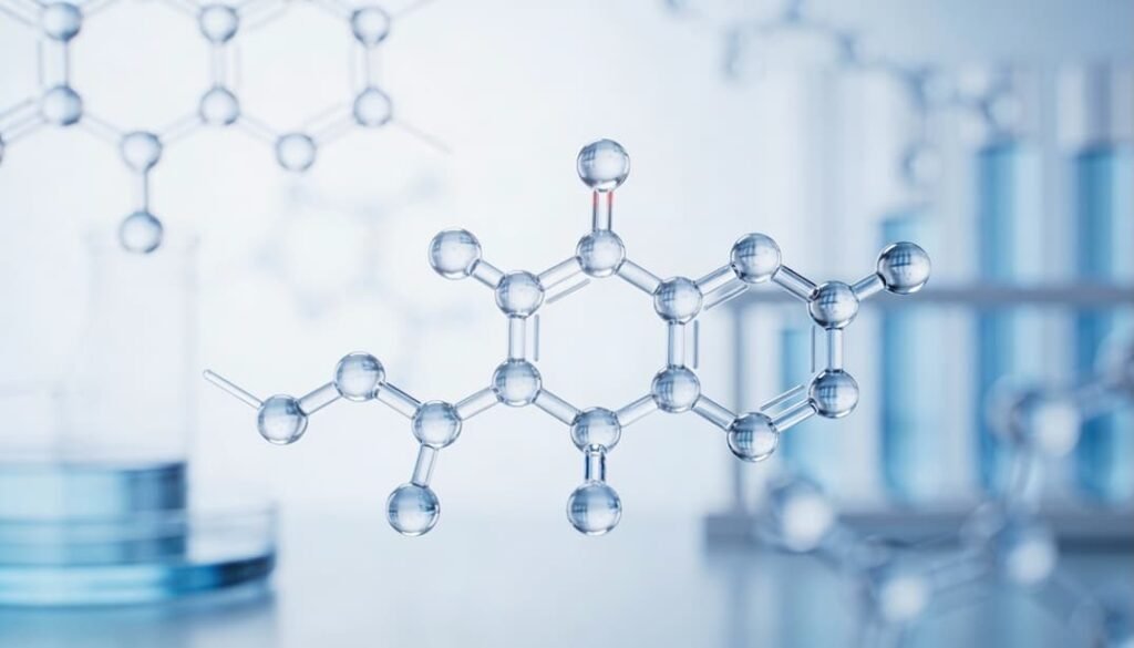 illustration of peptide molecules 